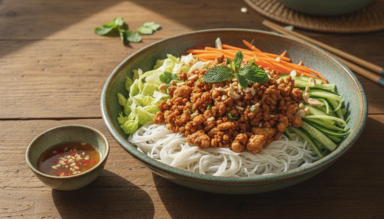 Vietnamese noodle salad, nuoc cham